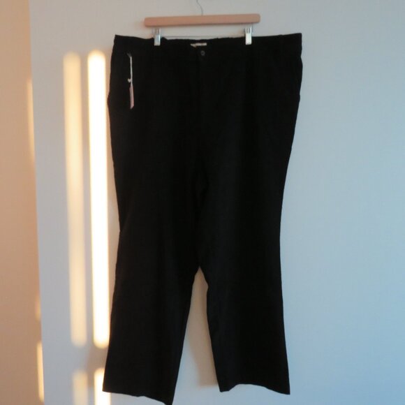 GILLIAN STEVENS Ollie Trouser Pants Black Corduroy Minimalist Size 3XL NWT - Picture 2 of 12